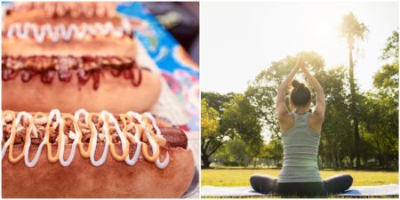 yoga hot dog