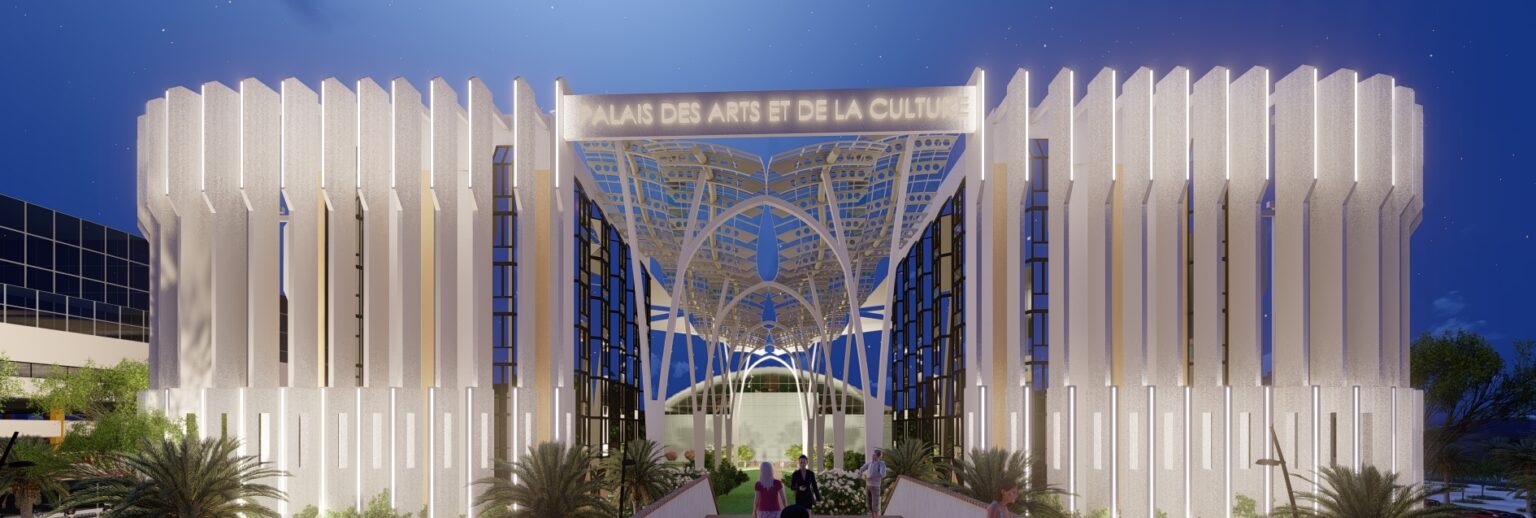 Nice : surprise, la nouvelle cinémathèque devrait débarquer finalement au palais des expos Palais des arts et de la culture Vue nuit FullHD