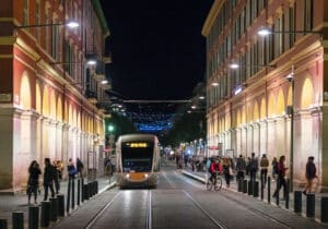 tramway Nice nuit