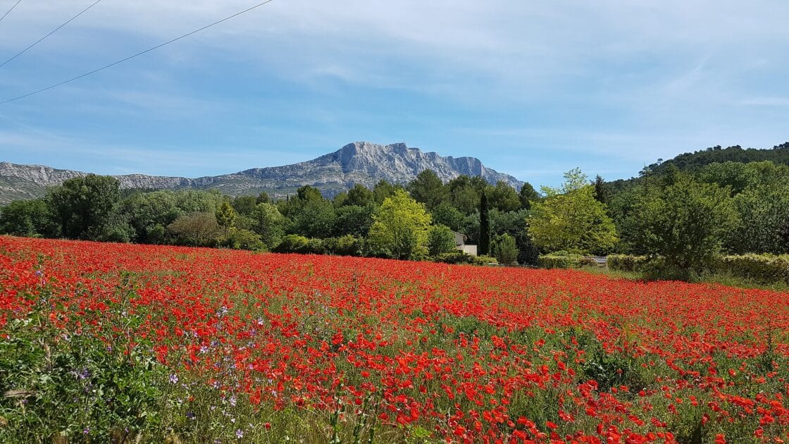 2880px Montagne Sainte Victoire au Printemps depuis Beaurecueil