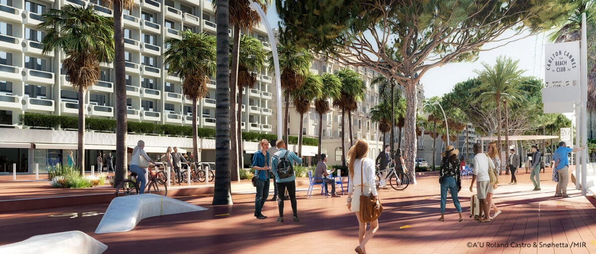 Croisette evenementielle vue vers Sud Est