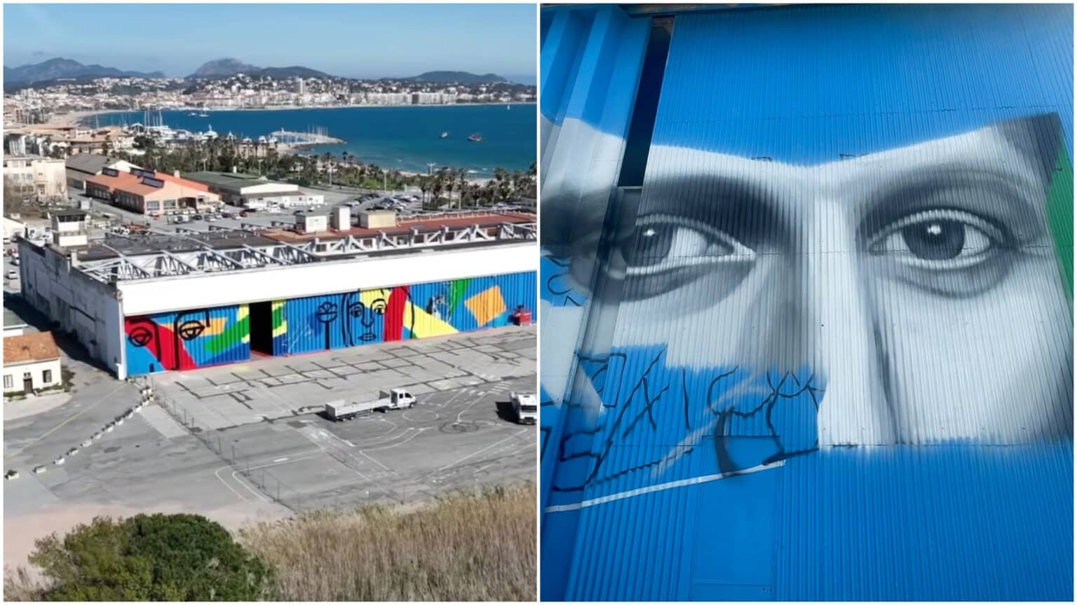 Le Niçois César Malfi réalise une fresque de 120 mètres de long pour cette ville de la Côte d’Azur cesar frejus