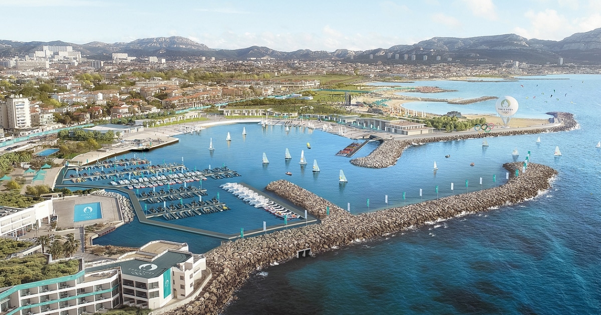 Provence-Alpes-Côte d’Azur : à Marseille, le sport pour en finir avec « le stéréotype foot et kalachnikov » ? marina de marseille paris2024 config jo pano