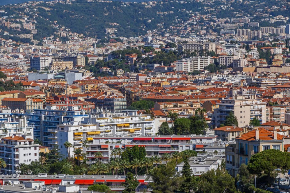 nice vue aérienne immeubles