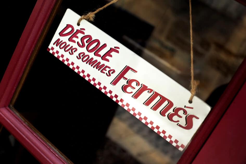 Fermeture commerce