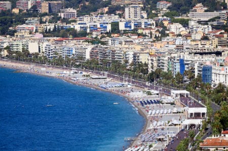 Nice Vue aérienne Plage Promenade