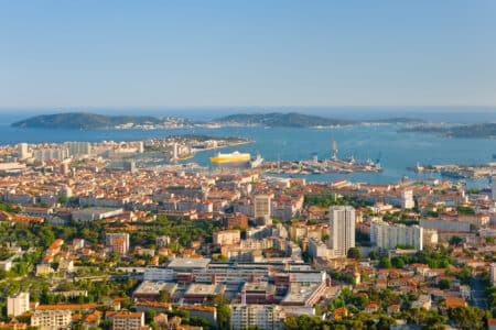 belle vue aerienne de toulon