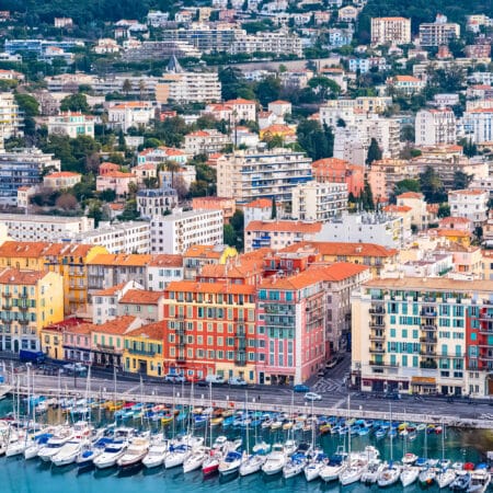 nice immobilier vue aerienne port