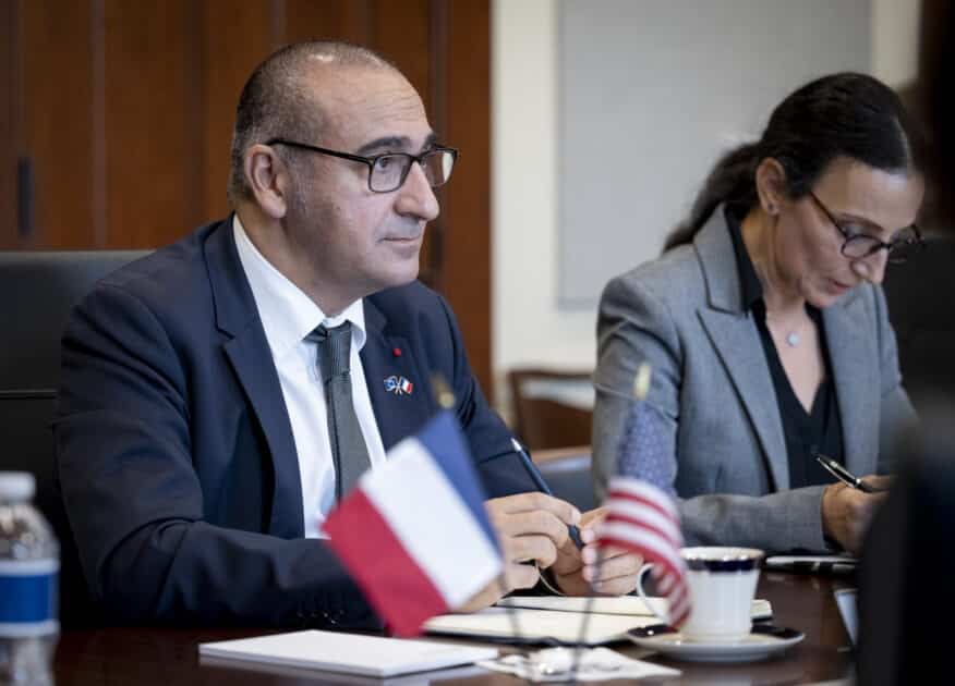 DHS Secretary Alejandro Mayorkas Meets with Laurent Nunez 51585638048