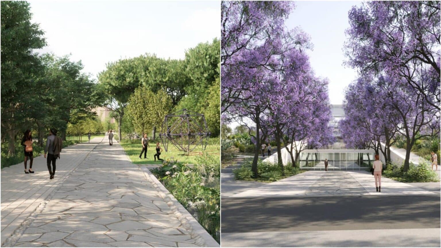 La Promenade du Paillon s’étend à Nice : 8 hectares supplémentaires pour prolonger l’un des sites les plus fréquentés et appréciés du centre-ville ext coulee verte