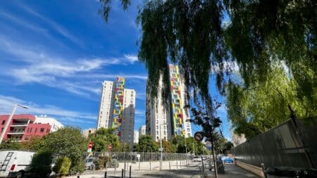 vue générale des HLM de la cité des Moulins à Nice
