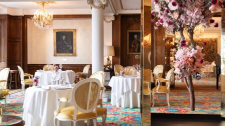 Vue de la belle salle Le Chantecler au Negresco