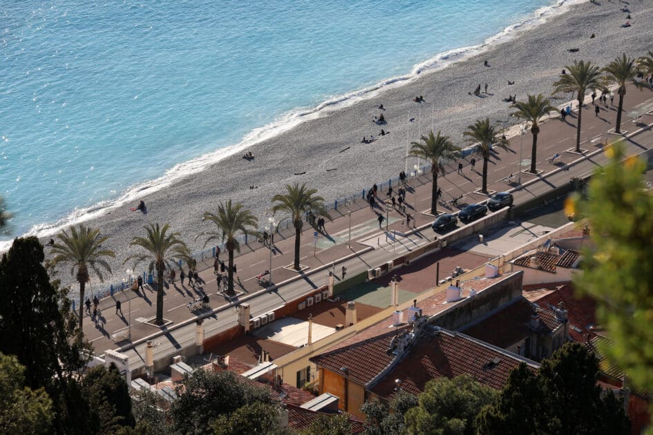 Promenade des Anglais vue aérienne