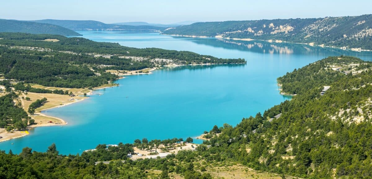 vue aérienne du lac de Sainte-Croix