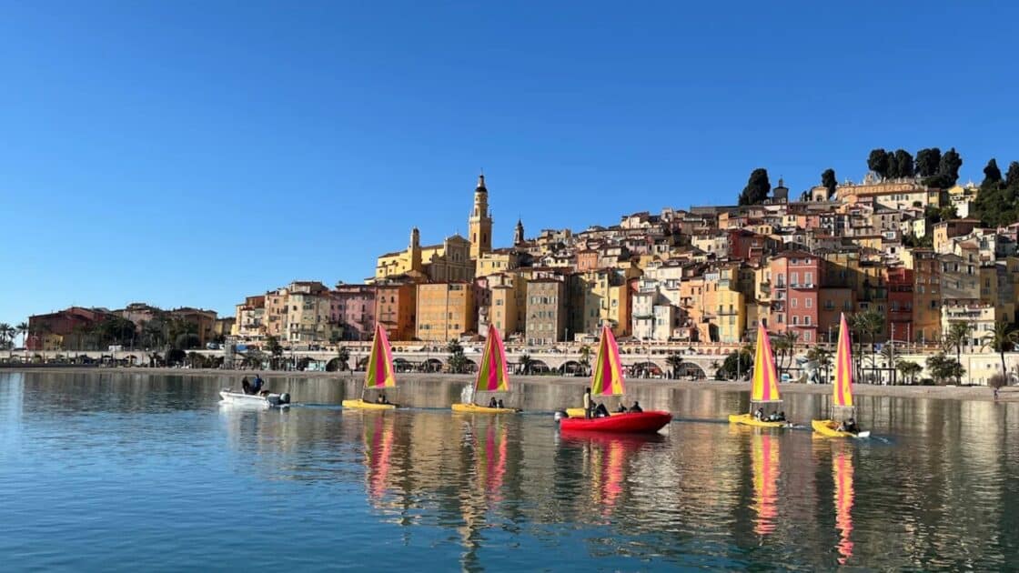 Trop à l'étroit aux Sablettes, le centre nautique de Menton lance l'idée d'une extension vers le Borrigo 1 vue générale de Menton avec les bateaux du centre nautique