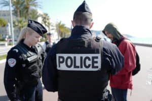 AFP 20200318 1PZ7W3 v1 HighRes FranceHealthVirus Police nationale Nice 1