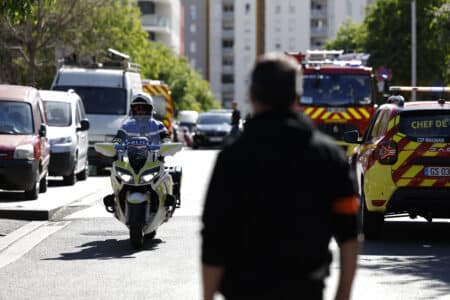 Scène de crime dans la cité des Moulins, à Nice,