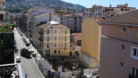 vue aérienne des rues du quartier de Nice Riquier