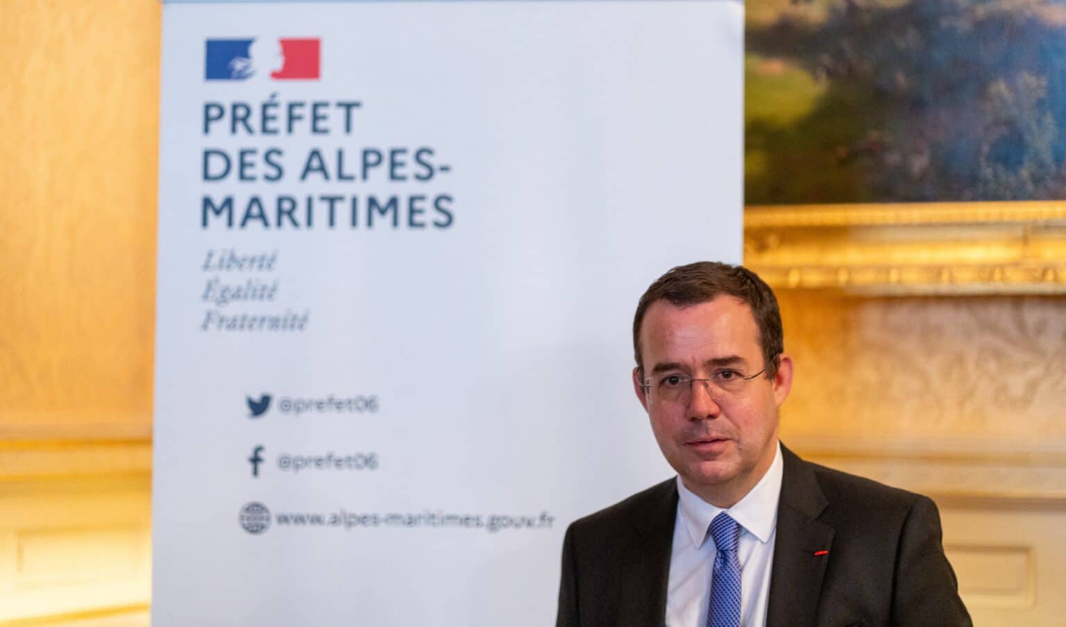 Portrait du prefet des Alpes Maritimes Laurent Hottiaux