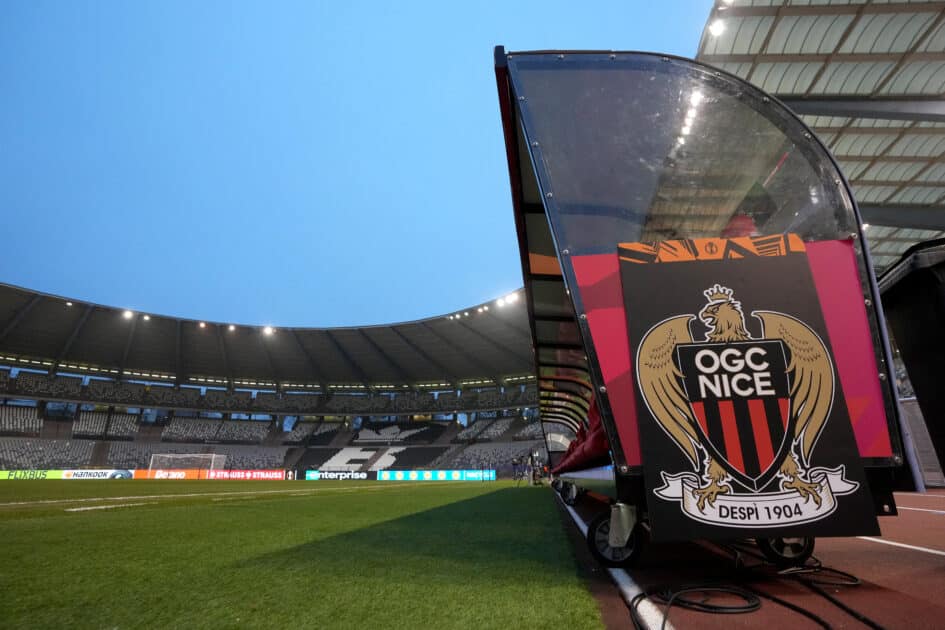 OGC Nice : le témoignage des joueurs victimes de violences très attendu cet été au tribunal AFP 20241212 2189597861 v1 HighRes RUnionSaintGilloiseVOgcNiceUefaEuropaLeague2 Logo OGC Nice