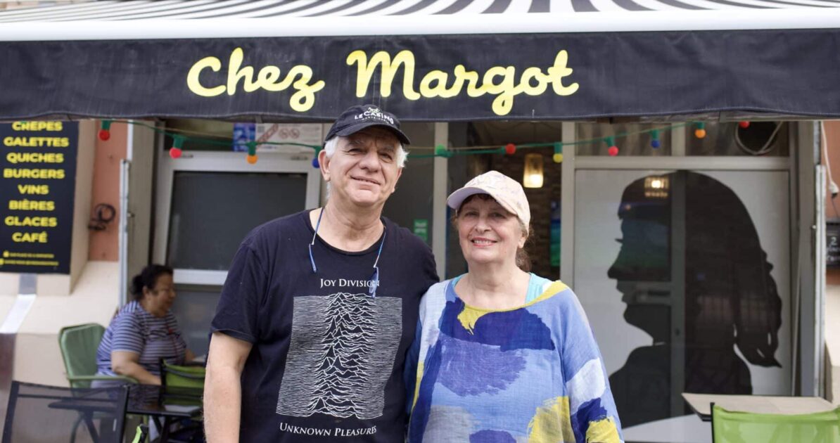 Daniel et Margot, gérants de Chez Margot, restaurant place Arson. Dossier Riquier.