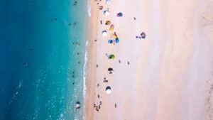 plage vue aerienne