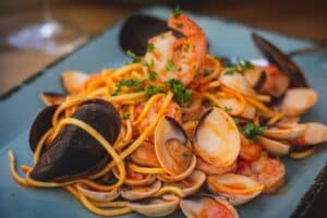vue d'un plat italien dans un restaurant